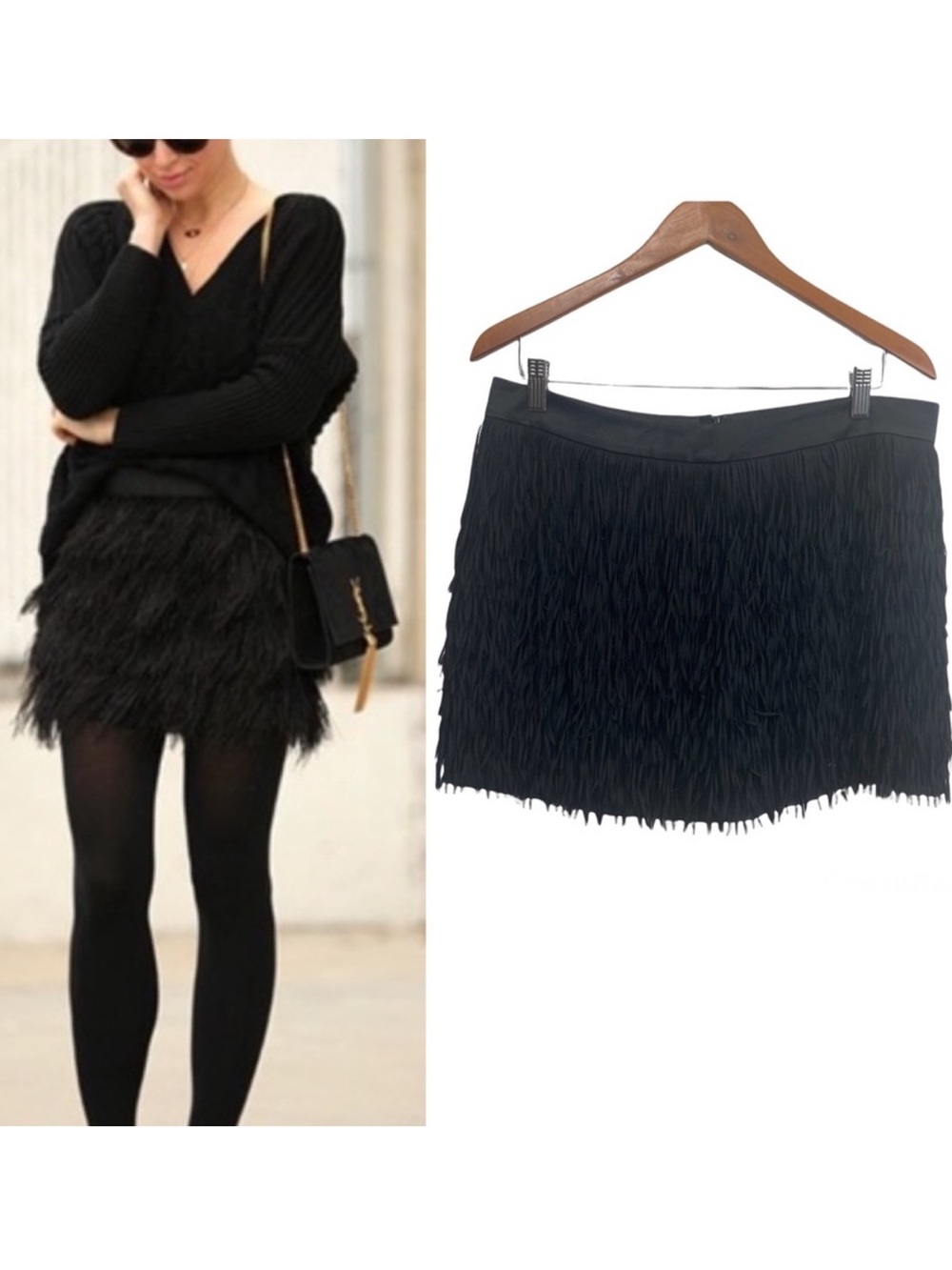 NWOT Express Fringe Mini Skirt